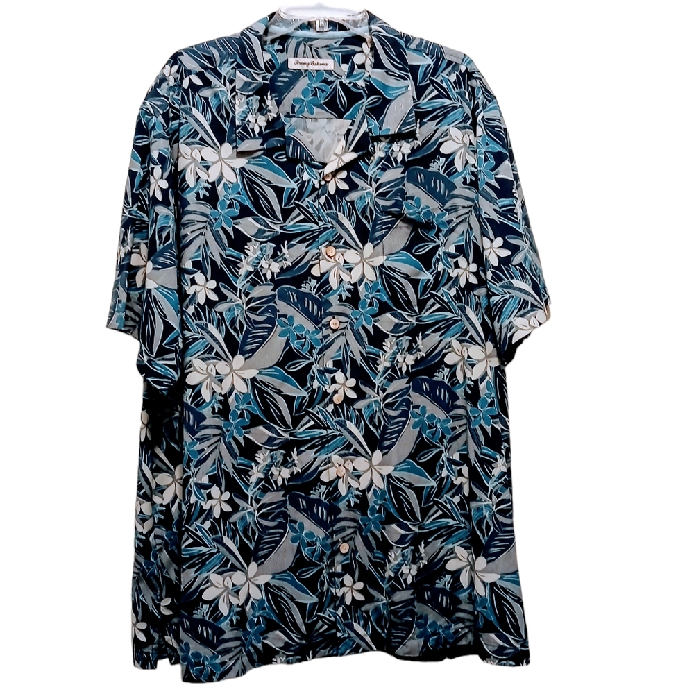 Men's Tommy Bahama Size 2XL Hawaiian Print S/Sleeve Shirt